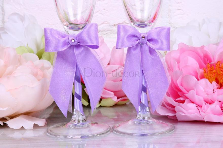 Свадебные бокалы с декором Лаванда от  2