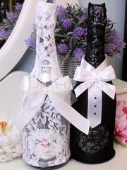 Кружевные чехольчики на бутылки Perfect белые от  1