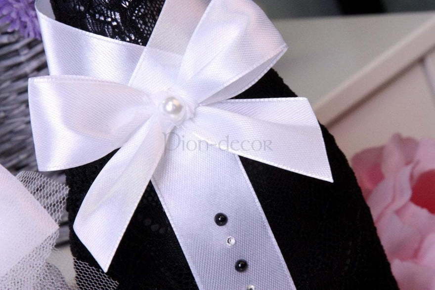 Кружевные чехольчики на бутылки Perfect белые от  3