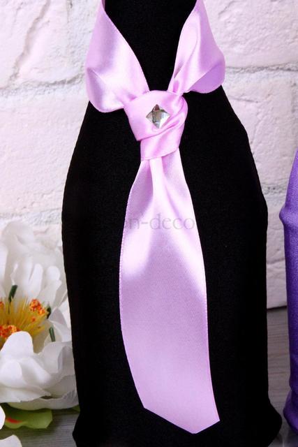 Стрейчевые чехлы на бутылки Лаванда от  3