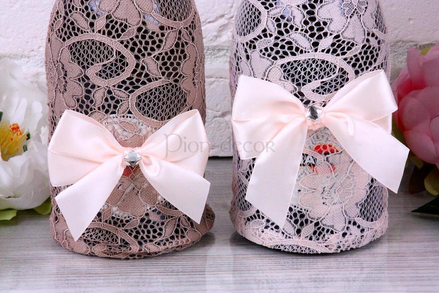 Кружевные чехольчики Smoky rose для шампанского от  2