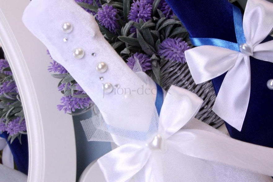 Бархатные чехольчики на бутылки Love индиго от  3