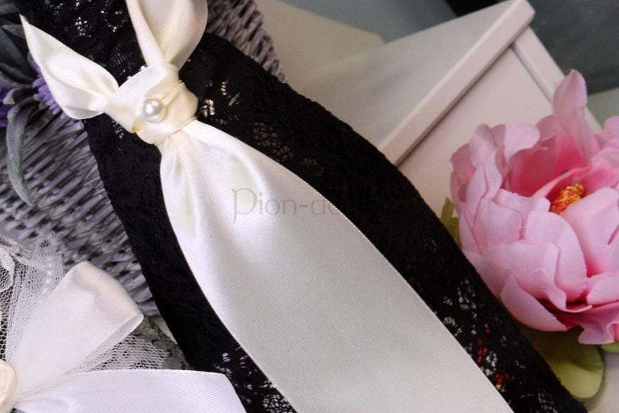 Кружевные чехольчики на бутылки Perfect айвори от  4