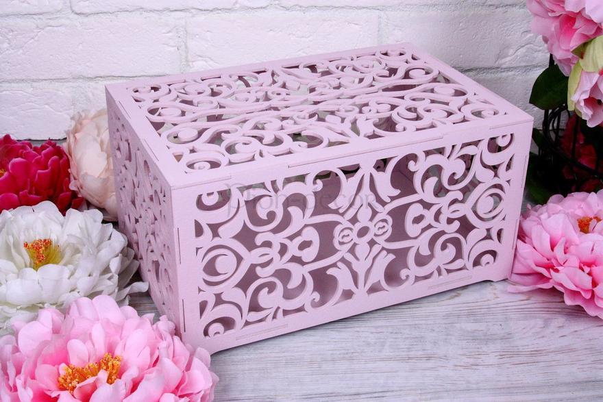 Коробка для конвертов Узоры пепельная роза от  2