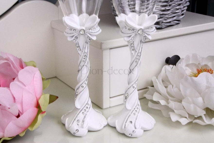 Свадебные фужеры Бантики от  2