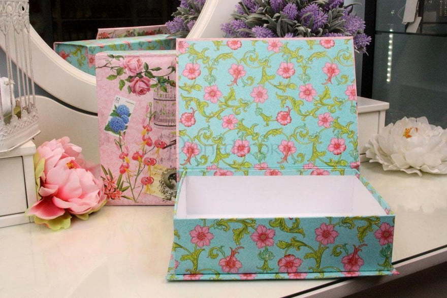 Прямоугольный ларец Шебби роза от  2