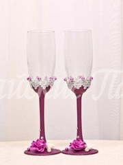 Свадебные бокалы. Коллекция Сабрина от Свадебная арт студия Райские Павы 1