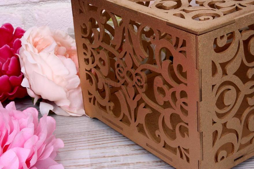 Коробка для конвертов Узоры - золото от  3