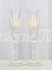 Свадебные бокалы. Коллекция Ева от Свадебная арт студия Райские Павы 1