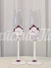 Свадебные бокалы. Коллекция Каролина от Свадебная арт студия Райские Павы 1