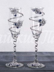 Свадебные бокалы. Коллекция Инесса от Свадебная арт студия Райские Павы 1