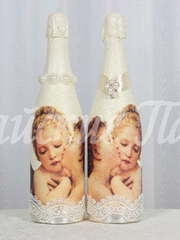 Декор шампанского. Коллекция Ева от Свадебная арт студия Райские Павы 1