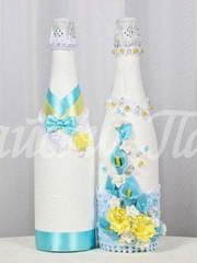 Декор шампанского. Коллекция Лаура от Свадебная арт студия Райские Павы 1