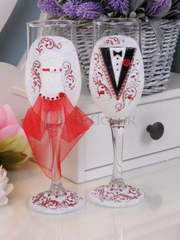 Фужеры Мальчик-девочка красныe от  1