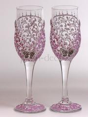 Бокалы Фиолетовые бабочки от  1