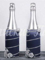 Декор шампанского. Коллекция Инесса от Свадебная арт студия Райские Павы 1