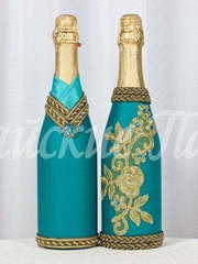 Декор шампанского. Коллекция Луиза от Свадебная арт студия Райские Павы 1