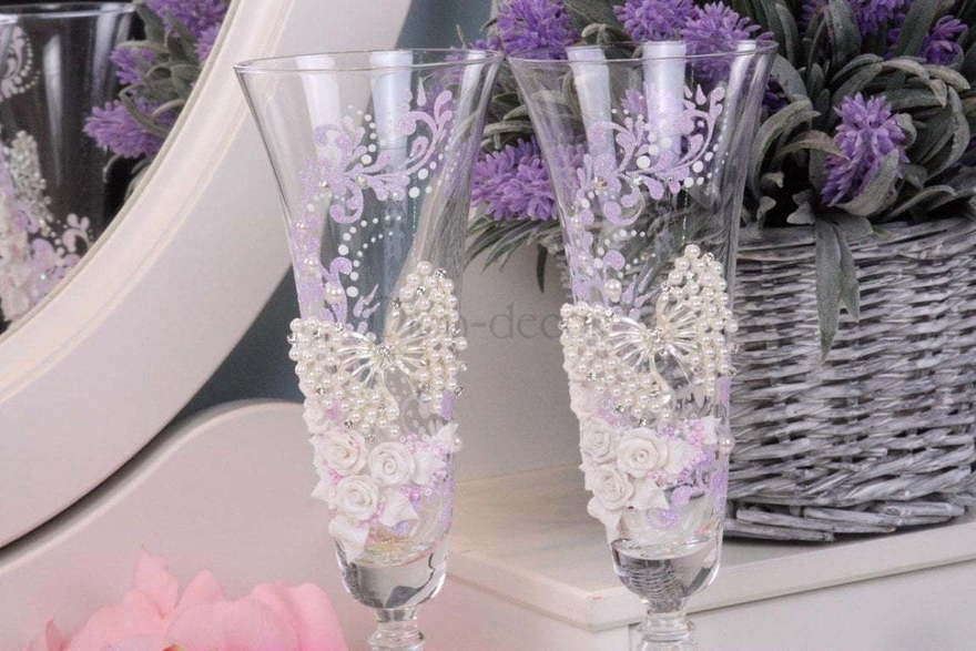 Фужеры Жемчужные бабочки от  2