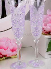 Богемские бокалы Лавандовое кружево от  1
