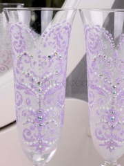 Богемские бокалы Лавандовое кружево от  2