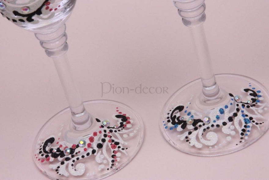 Расписные бокалы Бабочки от  3