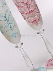 Бокалы свадебные с напылением от  2