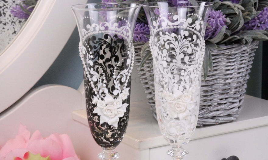 Бокалы с узорами от  2