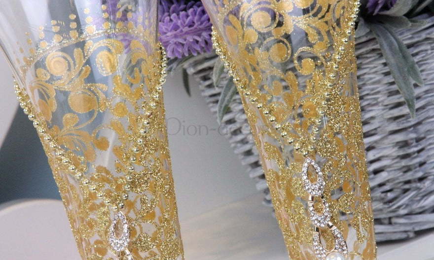 Золотые бокалы от  3