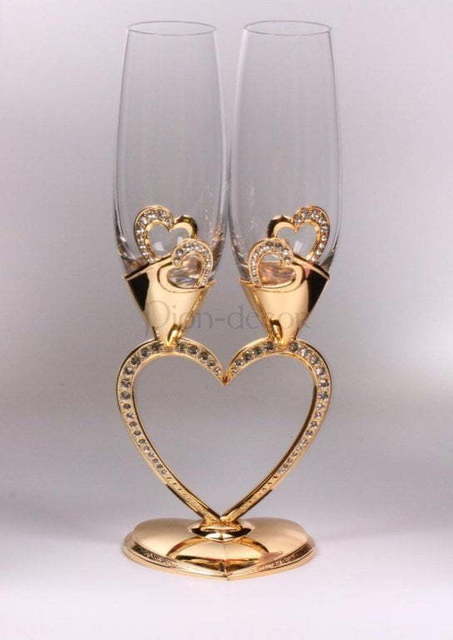 Фужеры с ножкой в стразах от  3