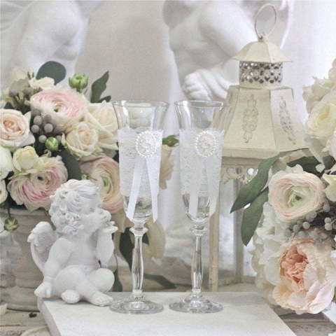 Свадебные бокалы Romantic от Свадебный салон Белый Авантаж 1