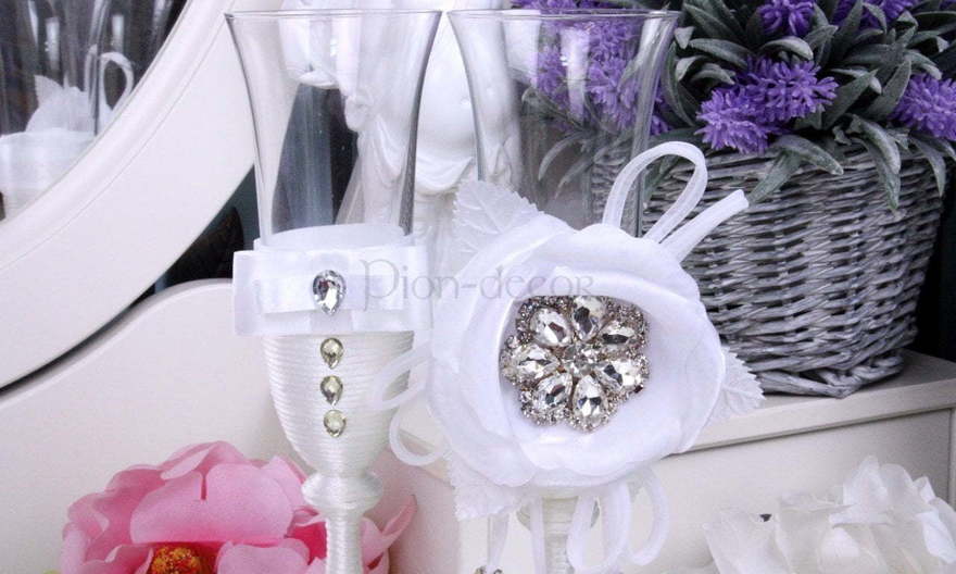 Бокалы с брошью от  2