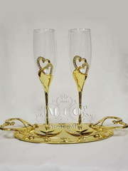 Бокалы с подносом от Свадебный салон Amore Mio 1