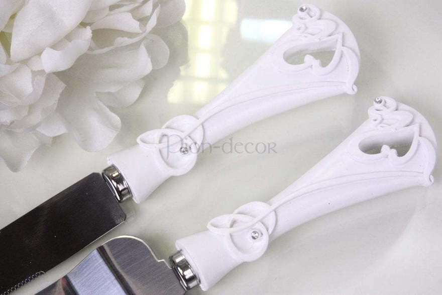 Нож и лопатка Белоснежные сердца от  2