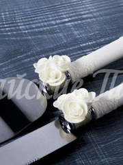 Приборы для свадебного торта. Коллекция Беатрис от Свадебная арт студия Райские Павы 1