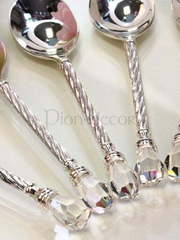 Ложечки для торта Strass серебристые от  2