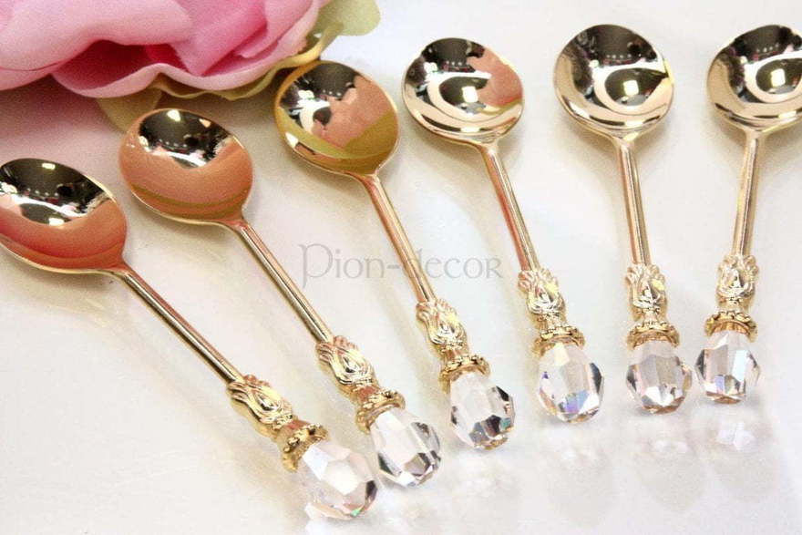 Набор ложек для торта Тюльпан золото от  2