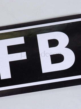 Наклейка FBI на номер машины от  2