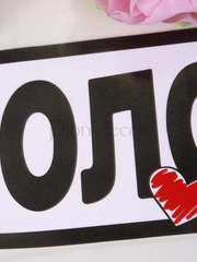 Наклейка на номер авто Молодожены от  2