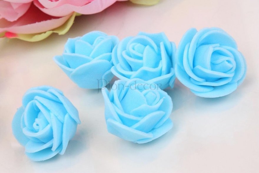 Нежно голубые розочки для декора от  2