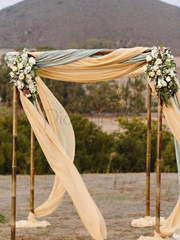 Ткань для оформления свадьбы - крепсатин от  2