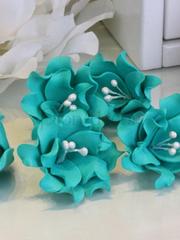 Кружевные цветочки - изумруд от  1