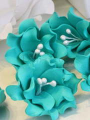 Кружевные цветочки - изумруд от  2