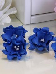 Кружевные цветочки - индиго от  1