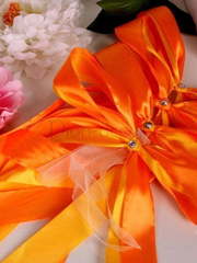 Оранжевые банты на ручки авто от  1