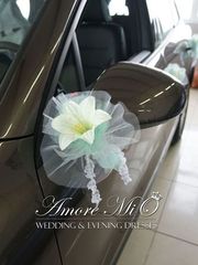Цветы на ручки или зеркала машины от Свадебный салон Amore Mio 1