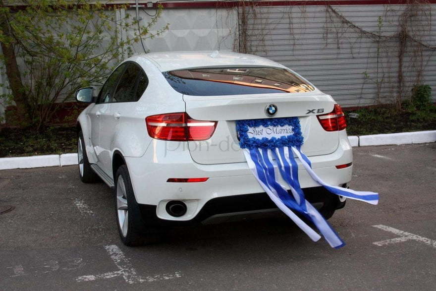 Табличка Just Married на номер - васильки от  3