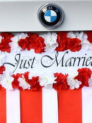 Табличка Just Married на номер - алая от  2