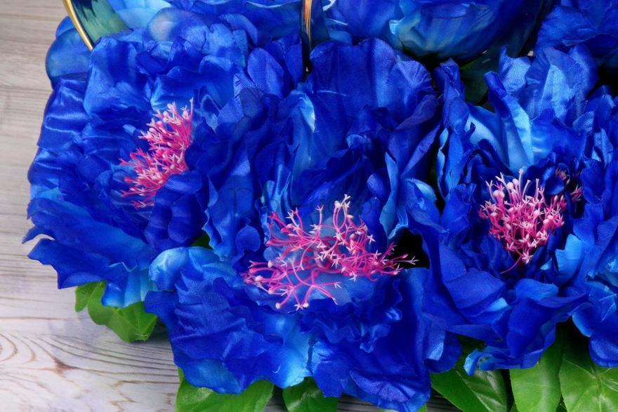 Синее украшение на авто Анемоны от  3