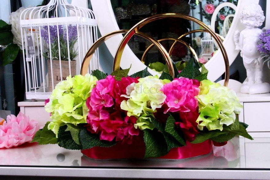 Композиция на авто Фуксия и лайм от  2