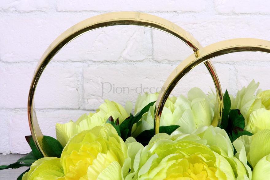 Кольца на свадебный автомобиль Лаймовые пионы от  2